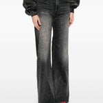Jeans con design a inserti in nero R13 - donna 