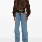 Jeans con design a cinque tasche in blu The attico - donna 