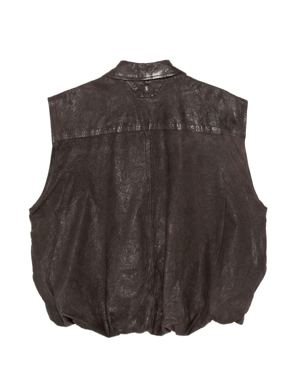 Gilet con zip in marrone Salvatore santoro - donna 