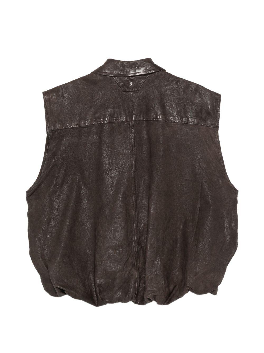 Gilet con zip in marrone Salvatore santoro - donna 