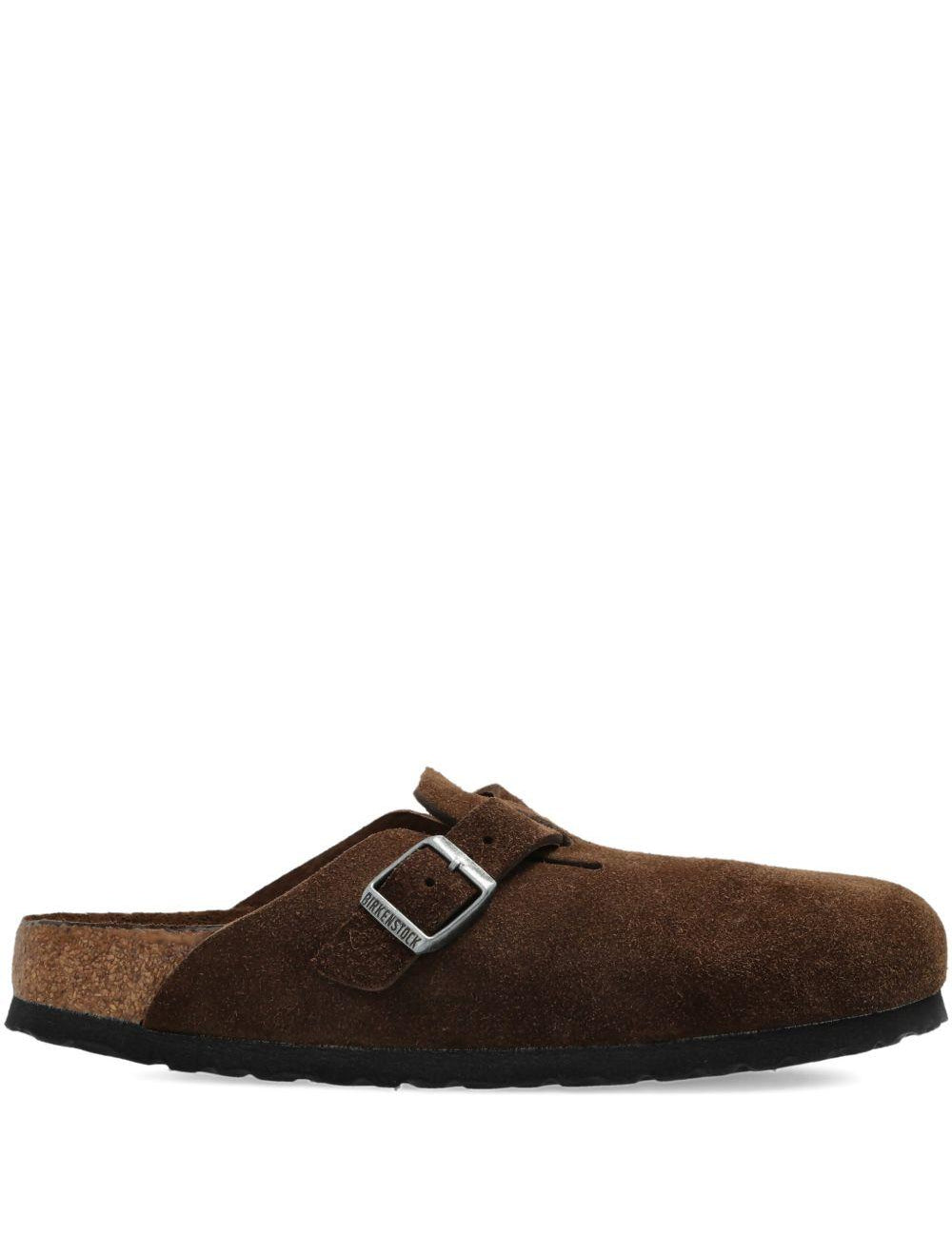 Mules Boston con fibbia e cinturino in marrone Birkenstock - unisex 