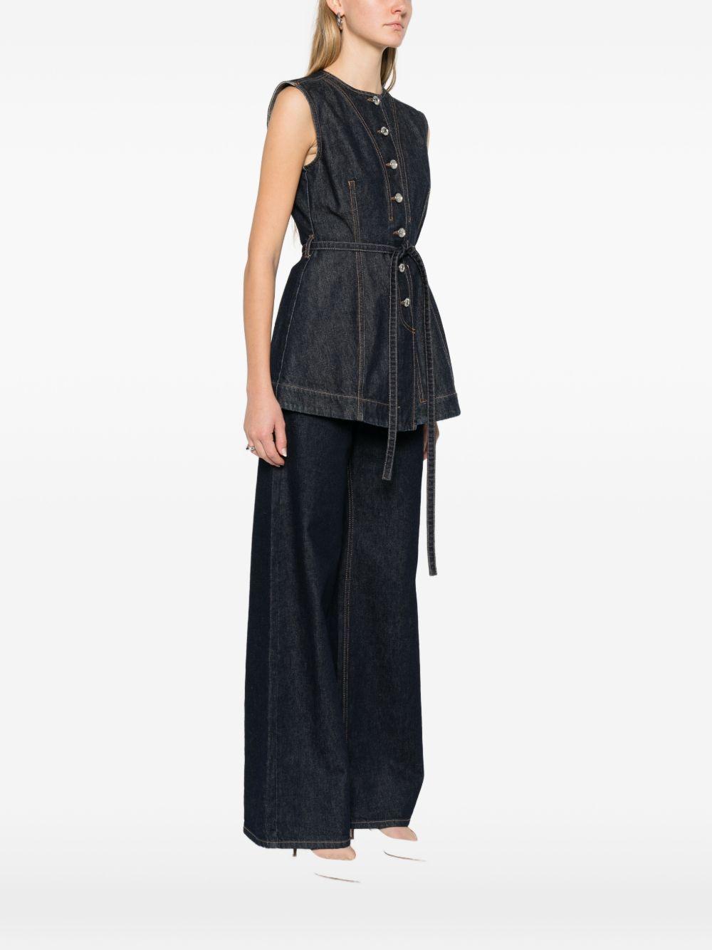 Gilet denim dominio in blu Maxmara sportmax - donna 