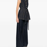 Gilet denim dominio in blu Maxmara sportmax - donna 