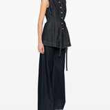 Gilet denim dominio in blu Maxmara sportmax - donna 