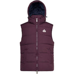 Gilet imbottito con cappuccio spoutnic in viola Pyrenex - unisex 