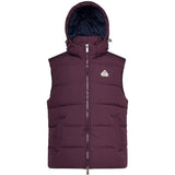 Gilet imbottito con cappuccio spoutnic in viola Pyrenex - unisex 