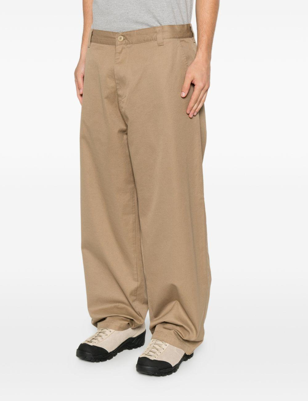 Pantaloni con logo brandy in marrone Carhartt wip - uomo 
