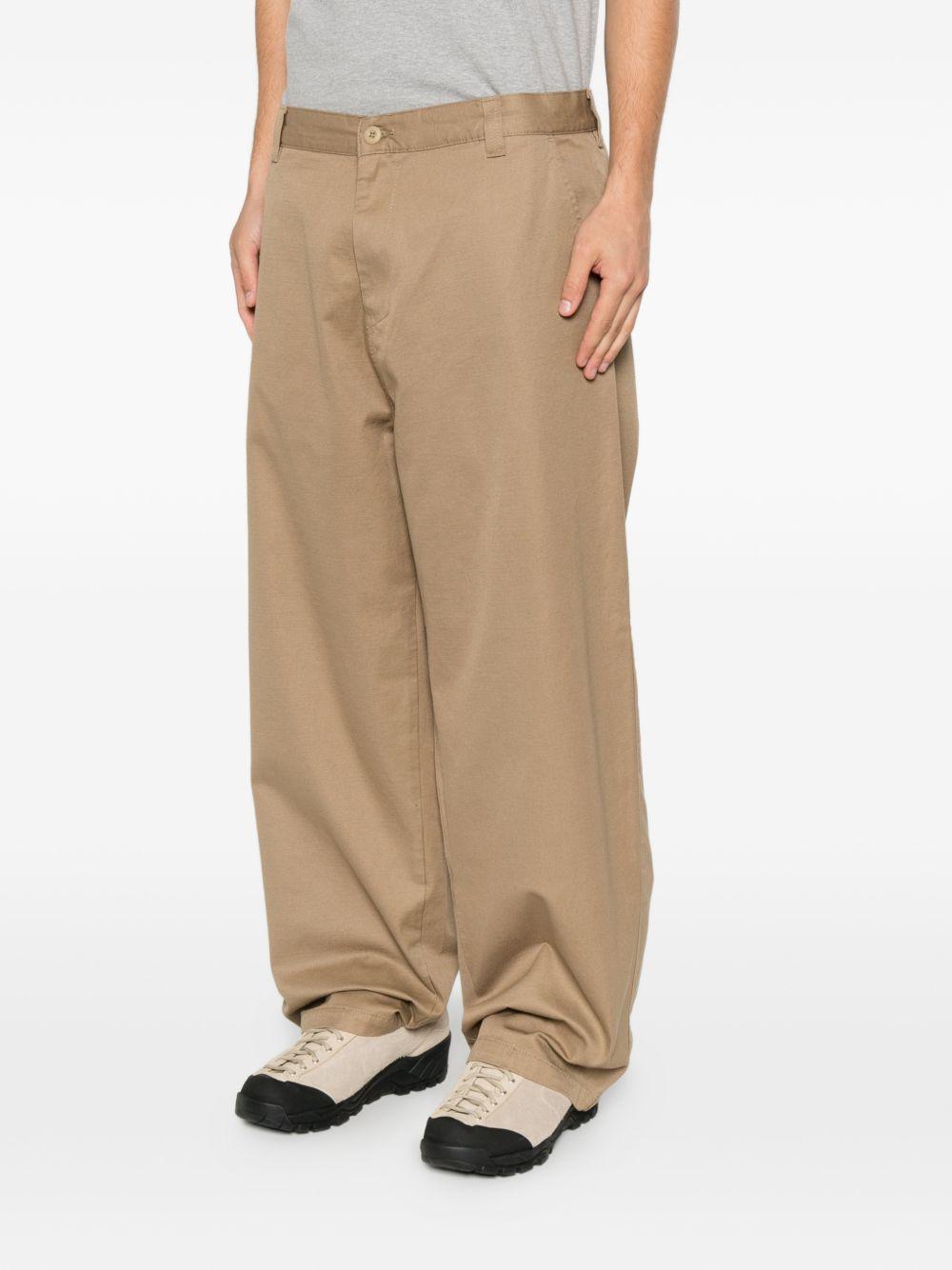 Pantaloni con logo brandy in marrone Carhartt wip - uomo 