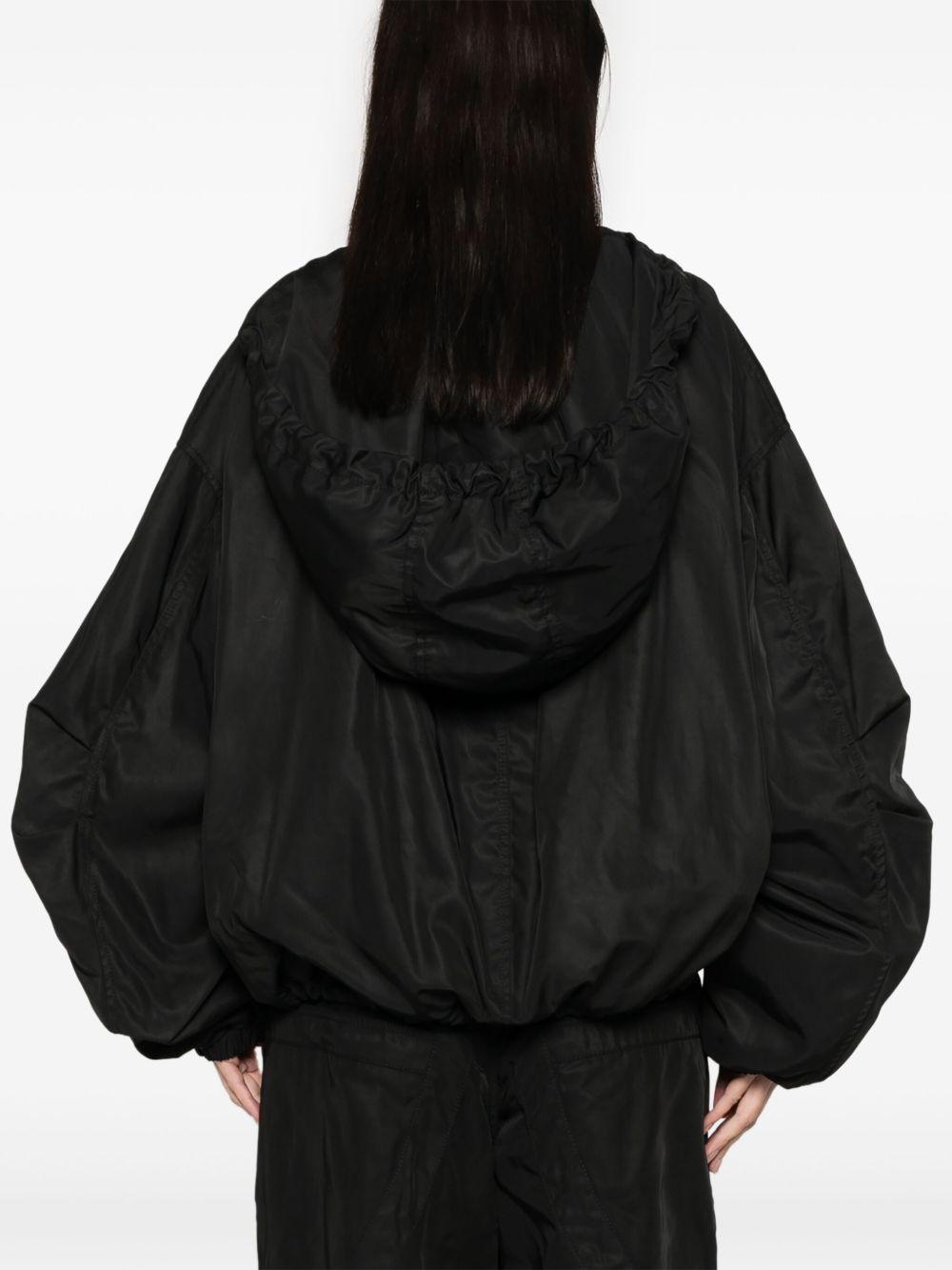 Bomber con cappuccio in nero The attico - donna 