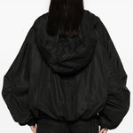 Bomber con cappuccio in nero The attico - donna 