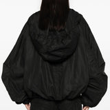 Bomber con cappuccio in nero The attico - donna 