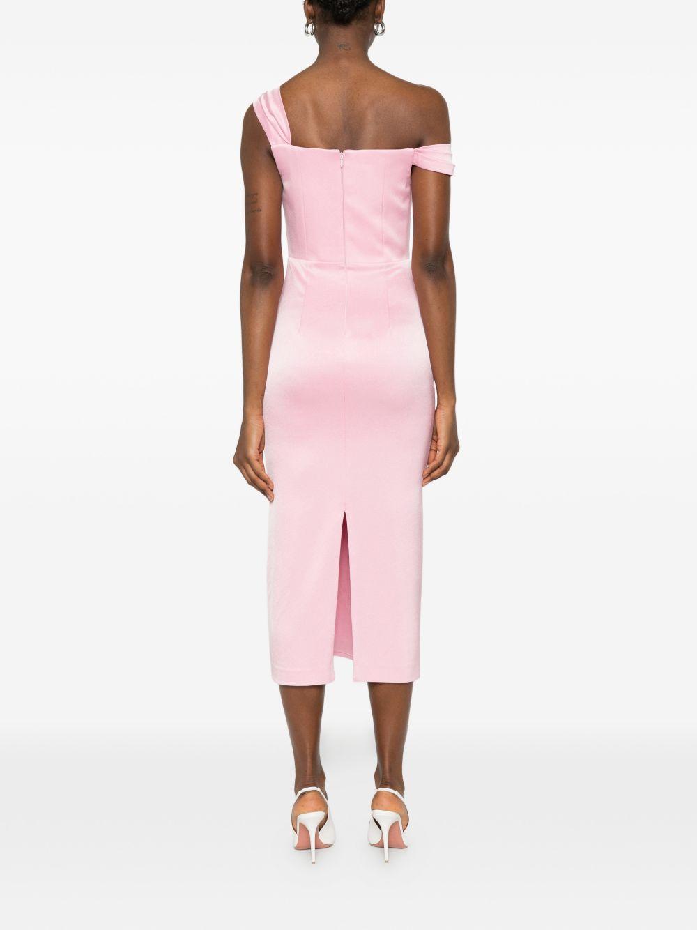 Abito satinato monospalla in rosa Alex perry - donna 