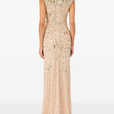 Abito da sera jessie con cristalli in oro Jenny packham- donna 