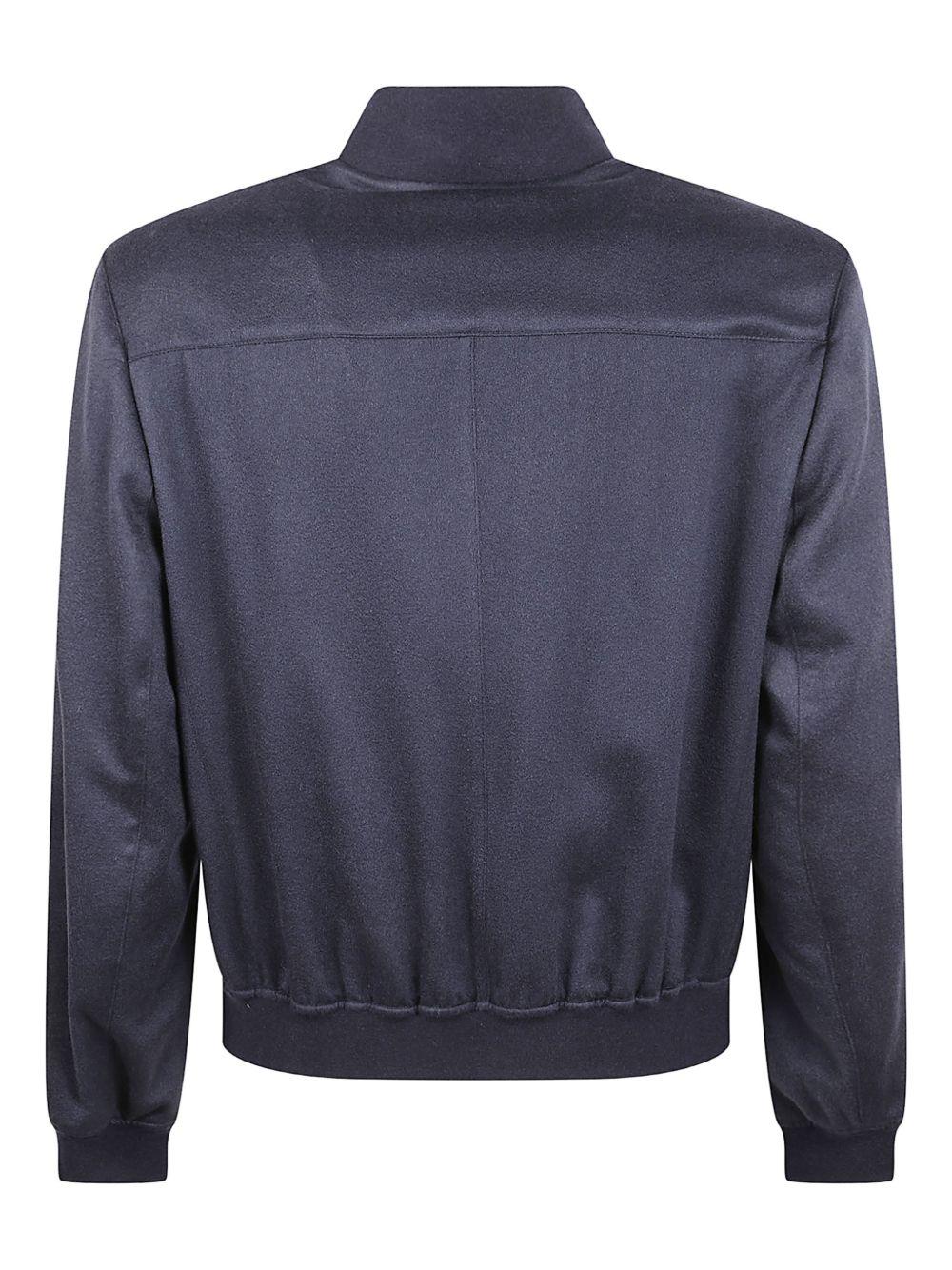 Bomber in cashmere blu Brunello Cucinelli - uomo 