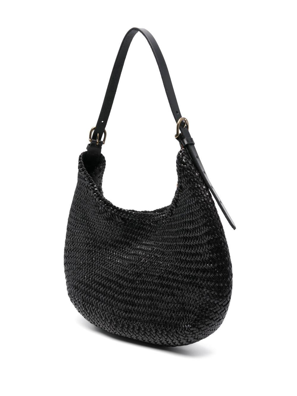 Borsa a spalla Luna Mezza in nero Dragon Diffusion - donna 