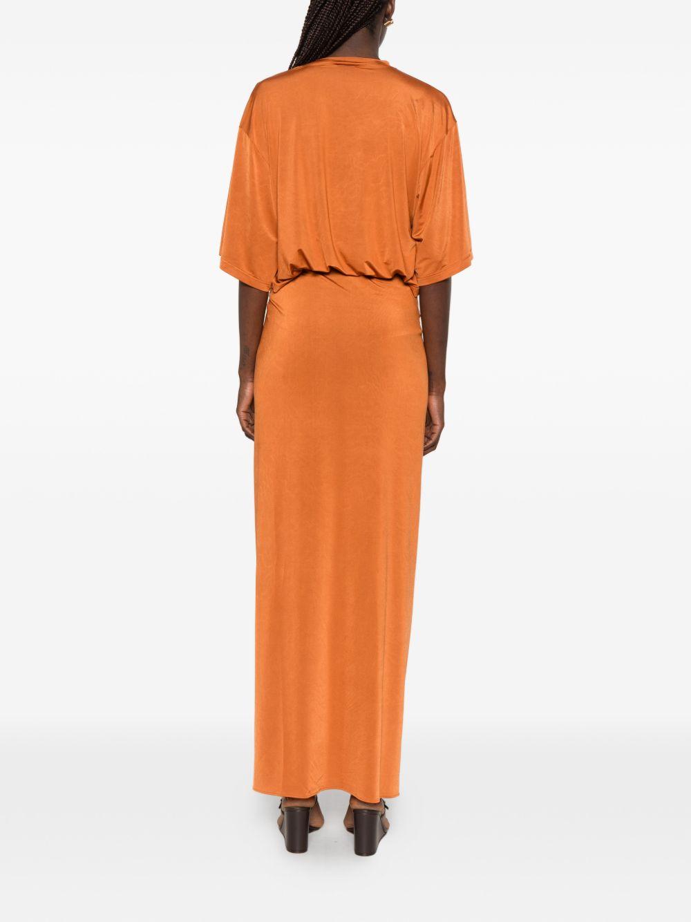 Abito drappeggiato con cut-out di Anja in arancione The andamane - donna 