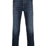 Jeans a gamba stretta in blu Brunello cucinelli - uomo 