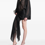 Abito mini indira con drapeggio in nero The andamane - donna 