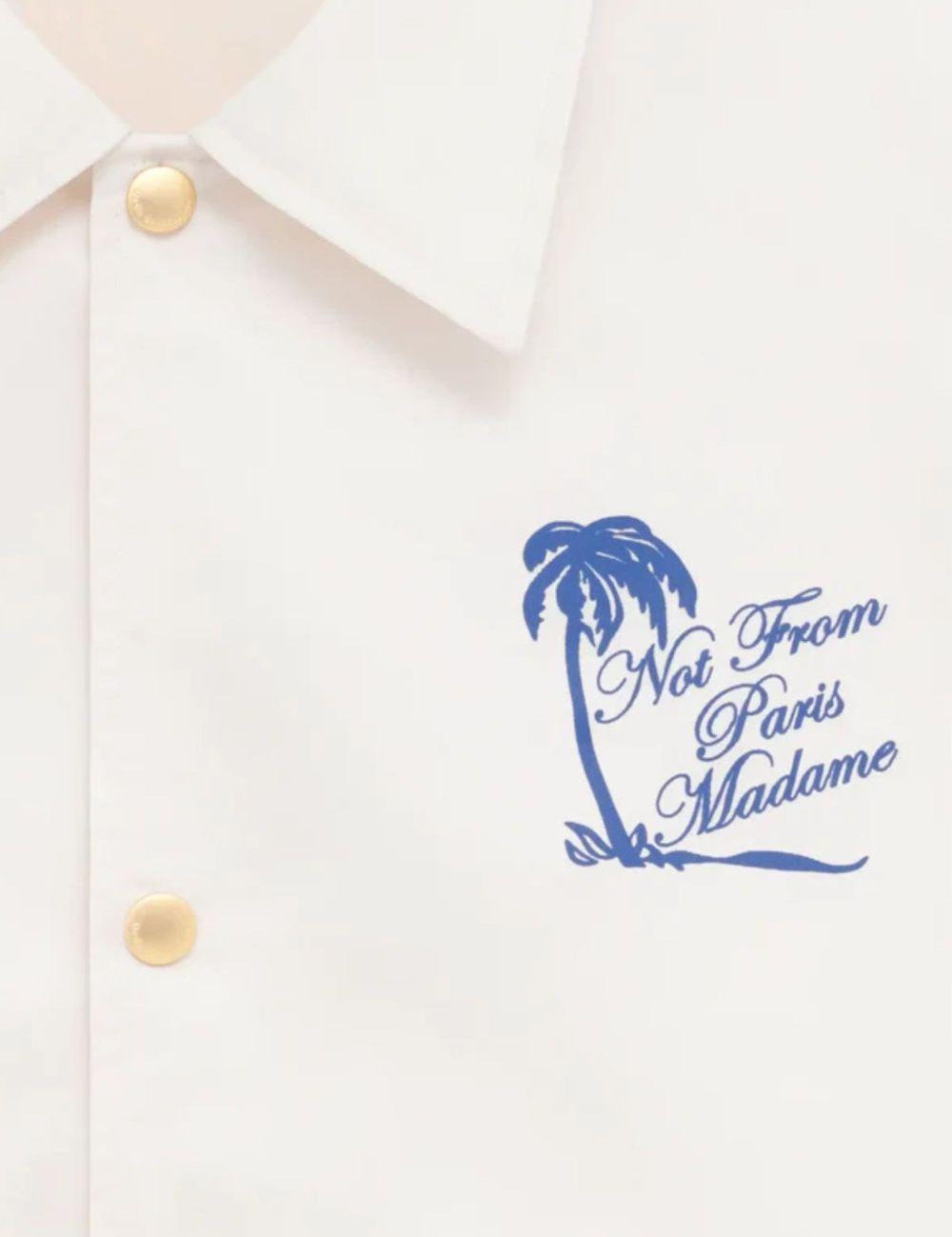 Giacca-camicia con stampa in bianco Drole de monsieur - uomo 