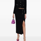 Giacca con bottoni gioiello in nero Alessandra Rich - donna 