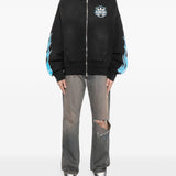 Felpa con zip e stampa grafica in nero Amiri - uomo 