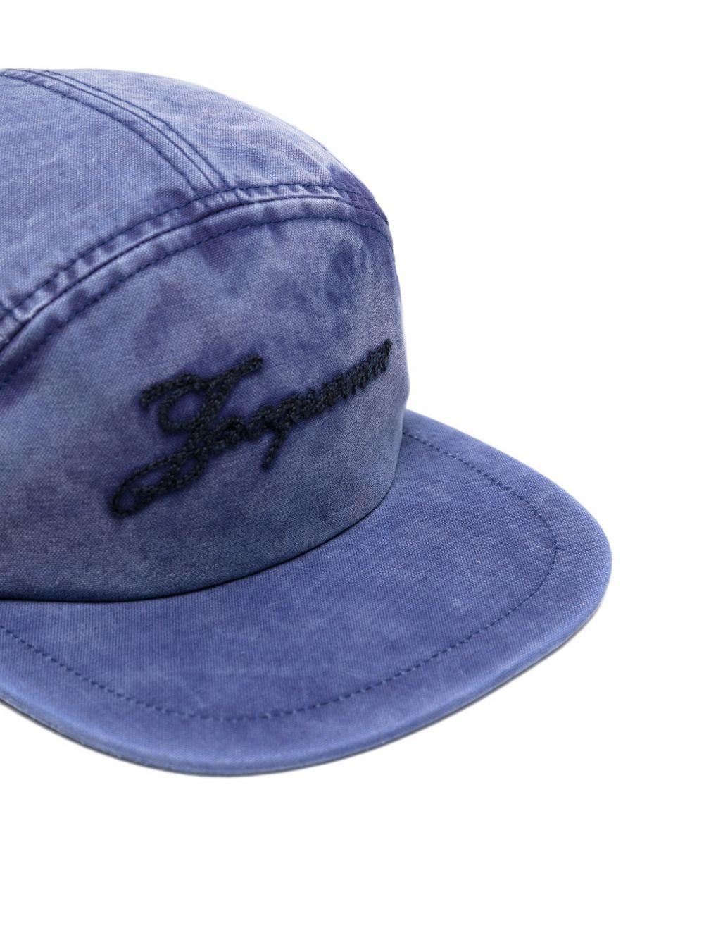 Cappellino con logo corsivo in blu Jacquemus - unisex 