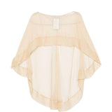 Mantello di seta trasparente in beige Alberta ferretti - donna 