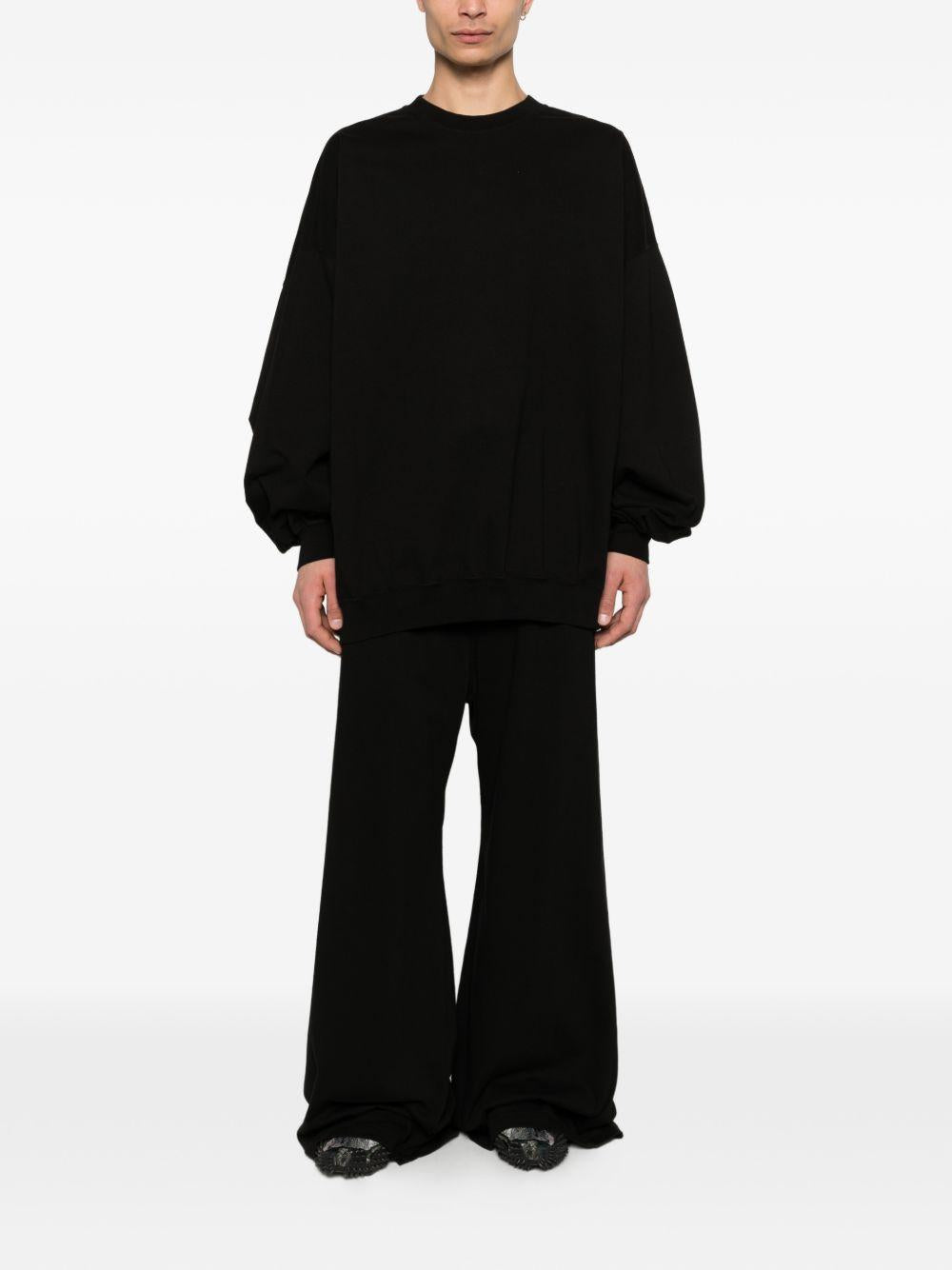 Felpa hun in nero Rick owens drkshdw - uomo 