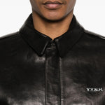 Giacca in pelle in nero Yohji yamamoto - uomo 