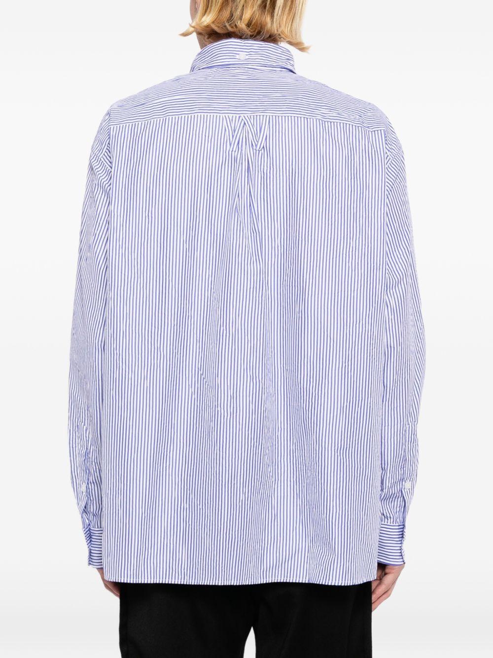 Camicia a righe con bottoni in blu Willy chavarria - uomo 
