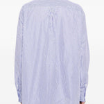 Camicia a righe con bottoni in blu Willy chavarria - uomo 