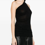 Top Athena con maniche asimmetriche in nero Rick owens - donna 