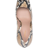 Decollete con tacco a punta quadrata in stampa animalier Le silla - donna 