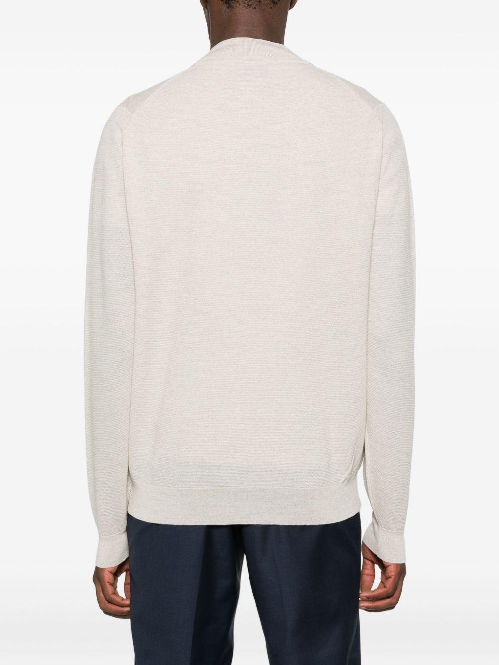 Bomber con zip in grigio John smedley - uomo 