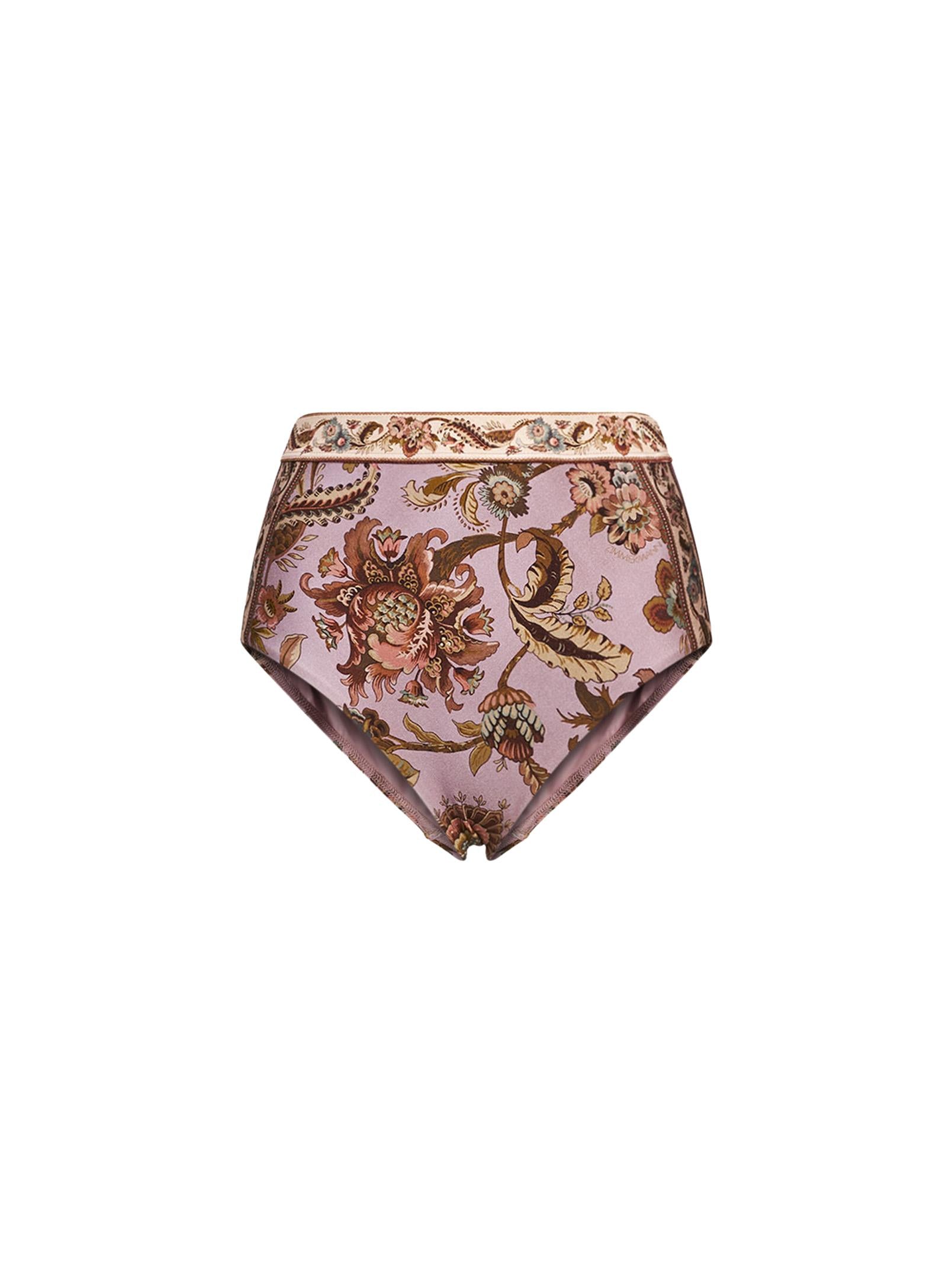 Slip bikini a vita alta Aster in rosa 