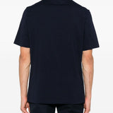 T-shirt a maniche corte in blu Brunello Cucinelli - uomo 