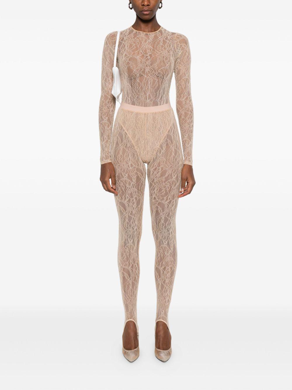 Leggings con staffe in beige Wardrobe.Nyc - donna 
