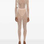 Leggings con staffe in beige Wardrobe.Nyc - donna 