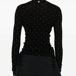 Maglione con borchie in nero Rabanne - donna 
