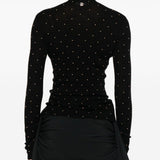 Maglione con borchie in nero Rabanne - donna 