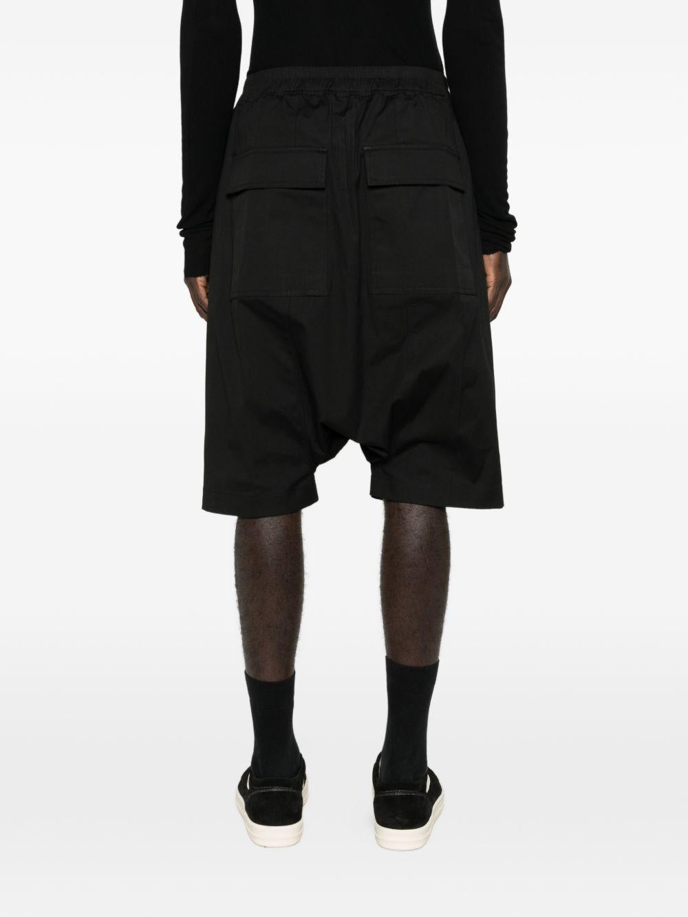 Bermuda con cavallo basso in nero Rick owens - uomo 