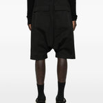 Bermuda con cavallo basso in nero Rick owens - uomo 
