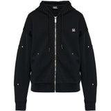 Felpa con zip in nero 44 label group - uomo 