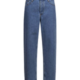 Jeans straight in denim mid-blue 