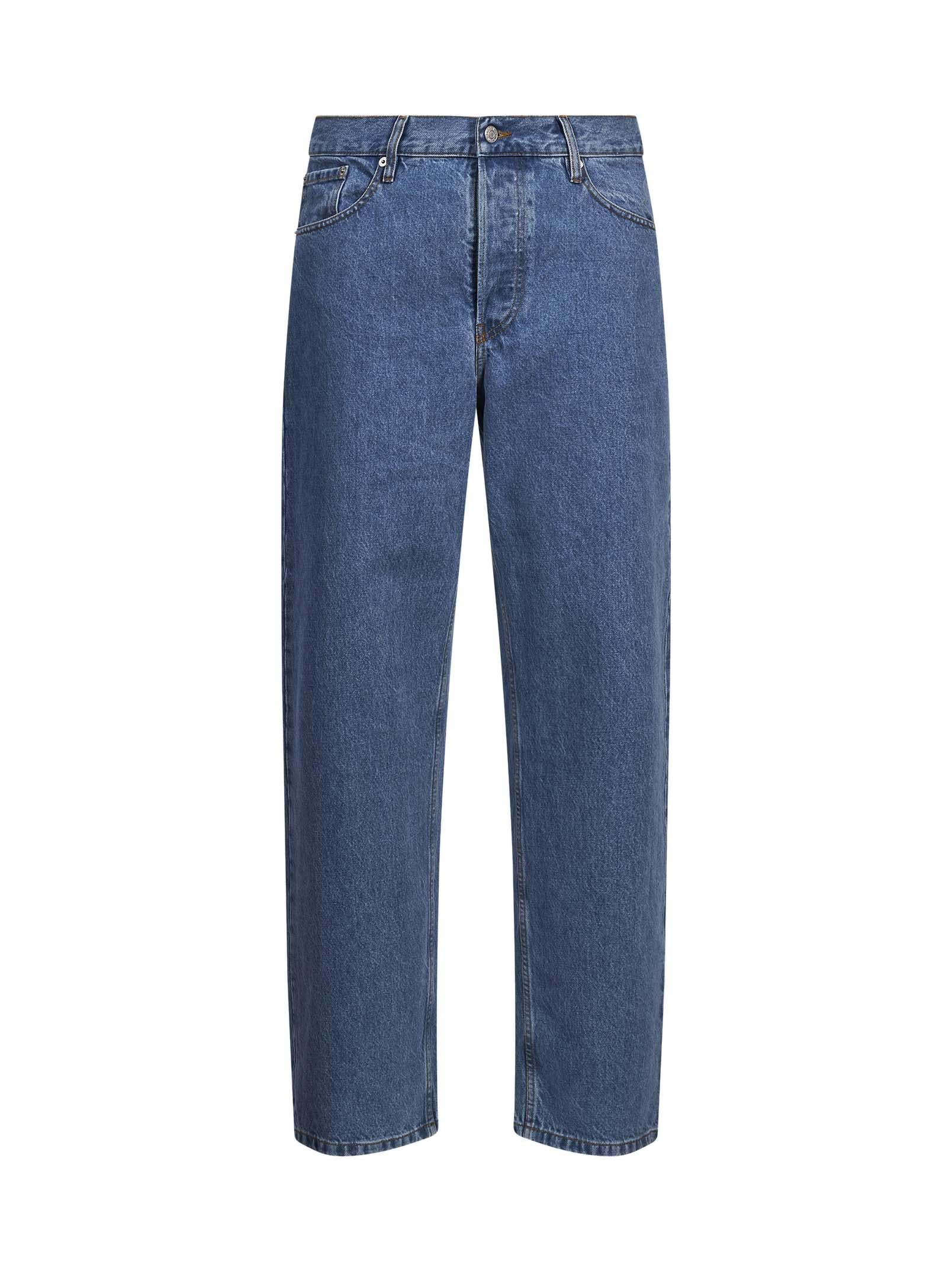 Jeans straight in denim mid-blue 
