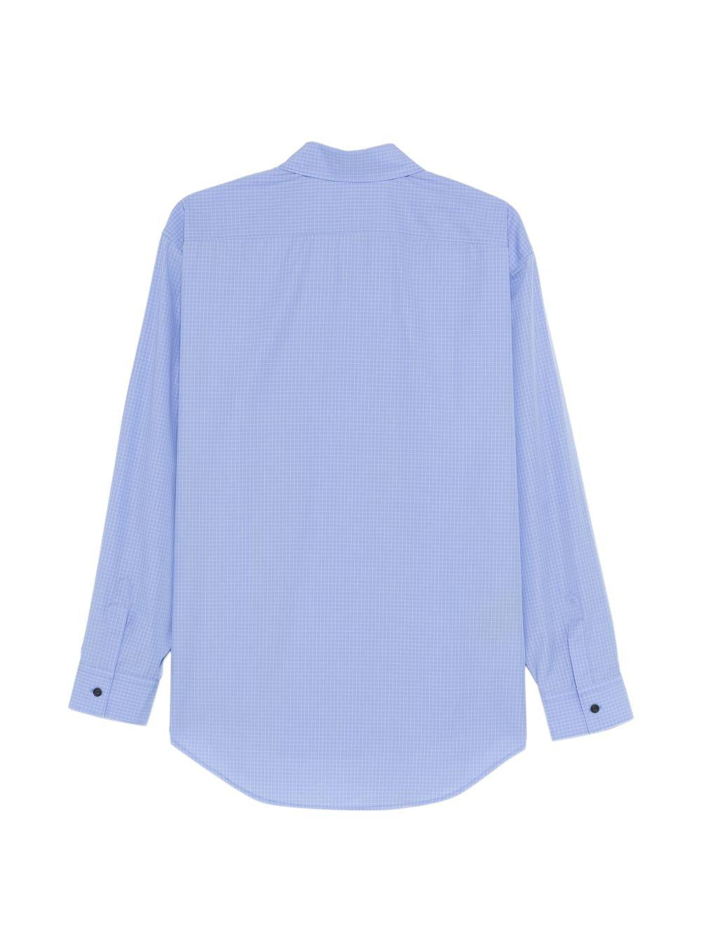 Camicia a quadri in blu Gr10k replicated - uomo 