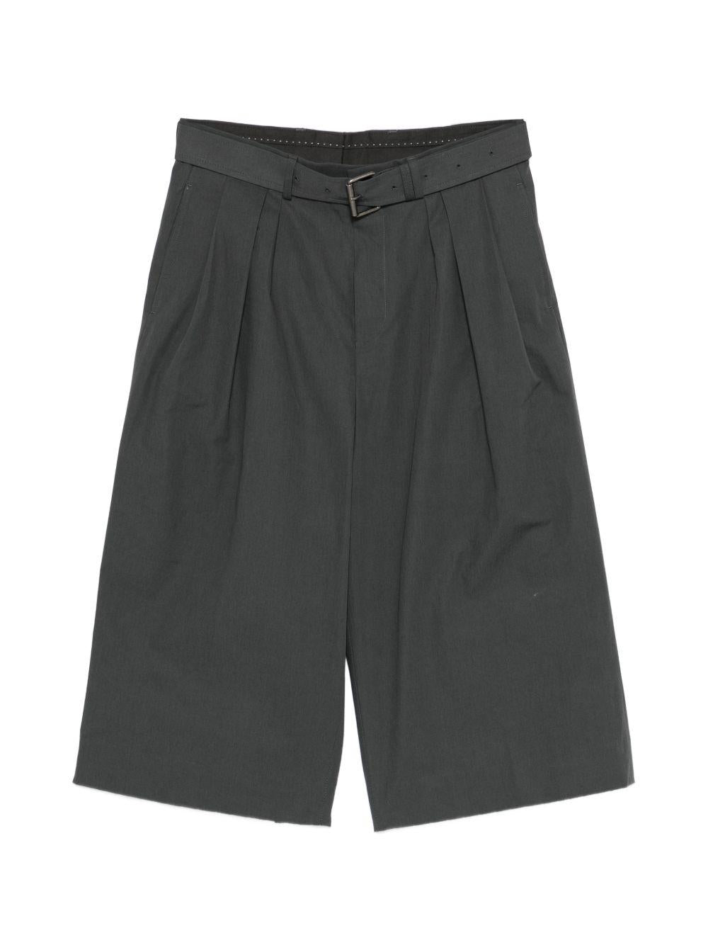 Pantaloncini con cintura e pieghe frontali in grigio Dries van noten - uomo 