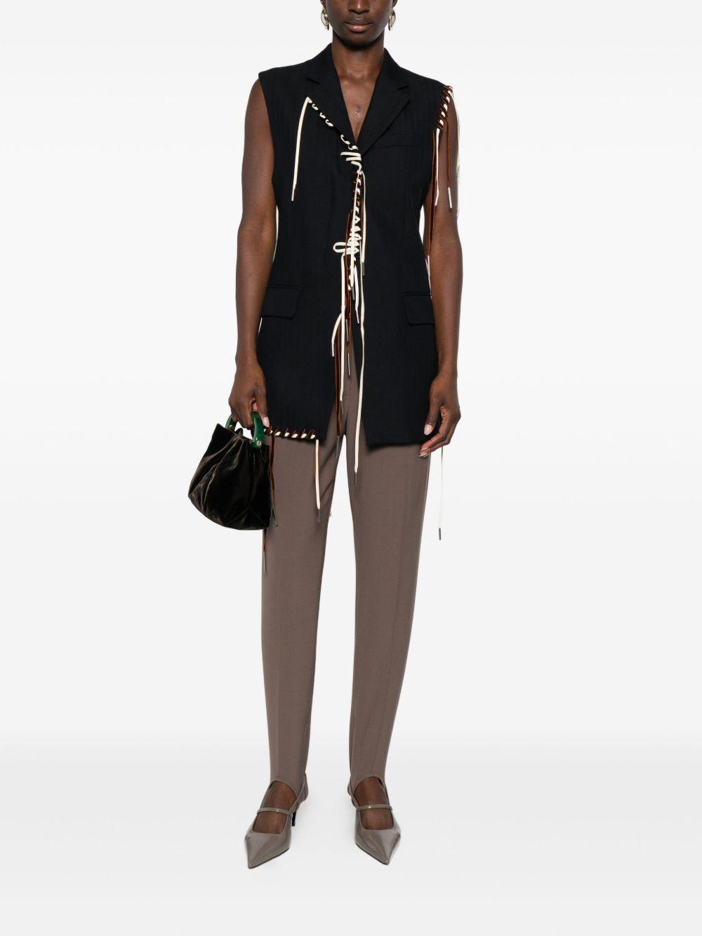 Pantaloni con piega stampata in marrone Dries van noten - donna 