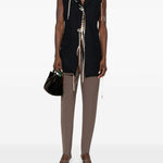 Pantaloni con piega stampata in marrone Dries van noten - donna 