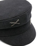 Cappello baker boy con catena in nero Ruslan baginskiy - donna 